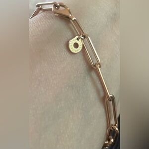 Authentic pandora rose gold link bracelet with diamonds